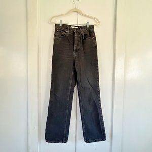 TOPSHOP Black Wide Leg Jeans